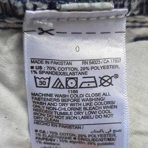 M Old Navy High Rise Wow Dark Blue Denim Jean Shorts NWT Size 0 Rolled Hem New - Picture 8 of 8